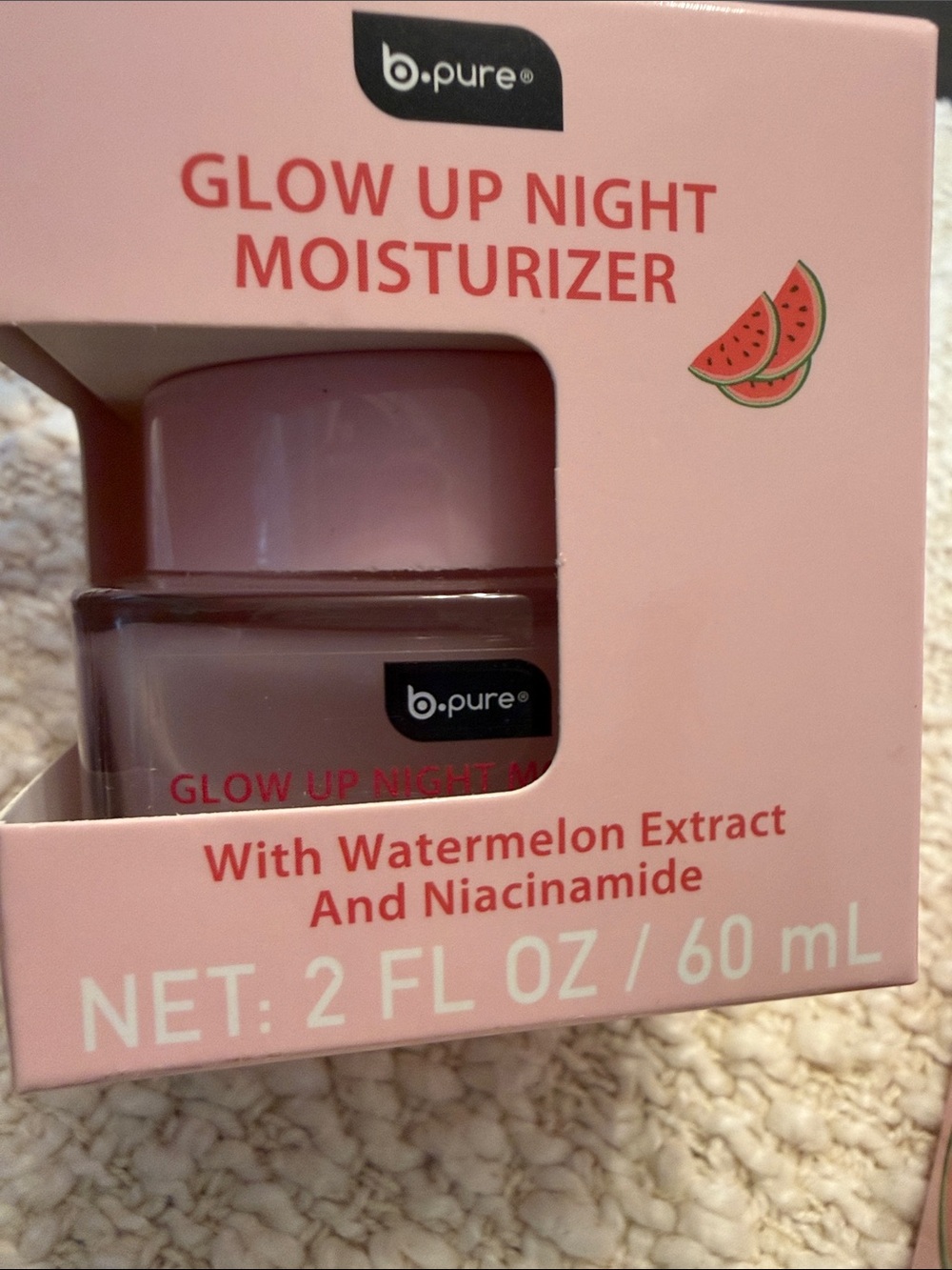 B pure "Glow Up Night Moisturizer" and "Glow Up Serum" set-new in box - Picture 3 of 7